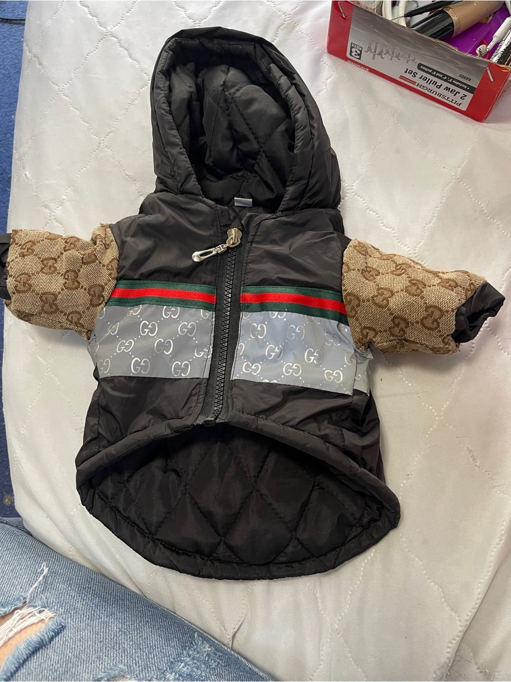 Black Puffer Dog Jacket
